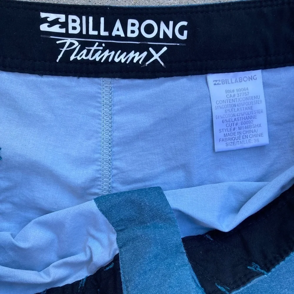 Men's Billabong Board Shorts Multicolor Floral 36 Cotton Blend Beach Surf Swim‎